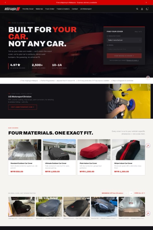 Ultimate Garage MY — homepage