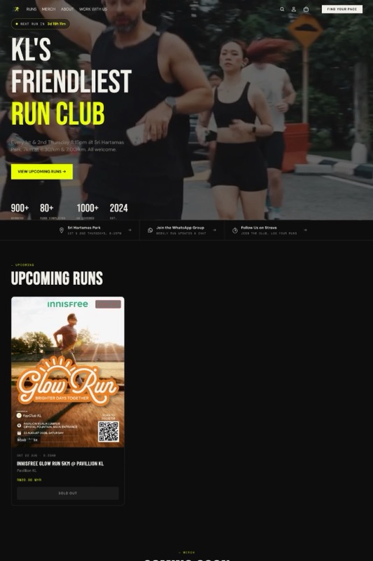 Yapclub KL Run Club — website